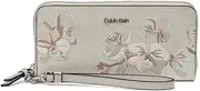 [Calvin Klein] Women's Key Item Saffiano Continental Zip Around Wallet with Wristlet Strap