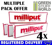 Milliput Yellow Grey (Standard) COMBOx4 packs Milliput Epoxy Putty