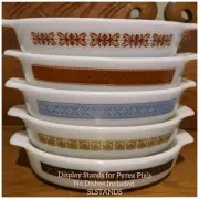 Set of 3 ~ Pyrex 700 Au Gratin Pixie Dish STANDS Slstands No dishes included htf
