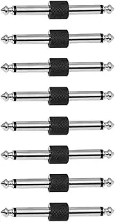 8Pcs Guitar Pedal Patch Connectors, Guitar Guitar Effects Pedal to Pedal Connector Straight Type (Black)