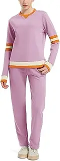 [ANOTWENER] Sweatshirts Women 2-Piece Outfit Tracksuits Travel Outfits for Women Loungewear Set Crew Neck Jumper