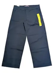 Gloria Vanderbilt Navy Pull-On Wide Pants , Navy, Size 8