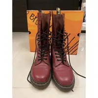 在飛比找蝦皮購物優惠-Dr.Martens 14孔酒紅馬丁鞋