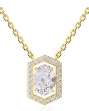 18K Over Silver 1.85 ct. tw. Lab-Grown Diamond Pendant Necklace