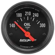 Autometer Z-Series Oil Temp Gauge Electric - 140 - 300 F, 2 1/16 Inch, Short Sweep, AU2639