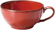 Koyo Pottery 13544056 Koyo Rafelm Vintage Red One-Handed Soup Cup, Dishwasher Safe, Made in Japan