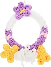 Hohopeti Parrot Ringing Swing Parrot Swing Toy Bird Perch Cotton Rope for Beak Trim