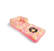 Justice 2-in-1 Foldable Pool Lounger - Lounger Float & Poolside Chair - Pink NEW