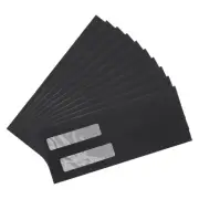 10 Pcs Double Window Envelopes (Black, 4 1/8 Inch x 9 1/2 Inch )