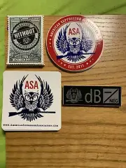 American Suppressor Association 4 pc stickers