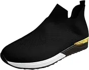 [Generic] Sneaker Boots for Women Size 11 Solid Sports Women Color Runing Outdoor Shoes Mesh Breathable Shoes Women's Super Wide Tennis Shoes Black