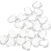 TOGEVAL 20pcs Glass Nail Color Display Plates Heart-shaped Nail Sample Boards for Manicure Art Showcase for Home Salon Use