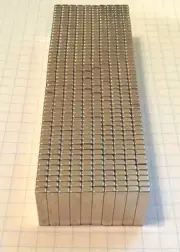 100 NEODYMIUM magnets. 3/4" x 3/16" x 1/8" super strong rare earth magnets. N52