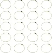 uxcell 30Pcs 5 Inch Ball Bead Chain, Metal Ball Chain with Connectors for Keychain Hanging Ornament Tag Jewelry Necklace Christmas Decoration,Beige