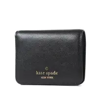 在飛比找momo購物網優惠-【KATE SPADE】Madison 防刮對開釦式短夾-黑