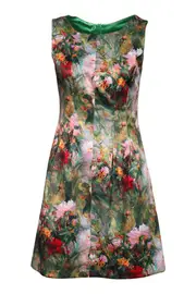 Forest Floral Panel Dress--VER-JYO-VCC-MUL