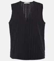 [Asceno] Asceno Phoebe embossed cotton top AU 14 black