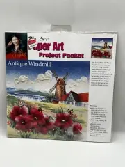 Mrs. Lee's Paper Art Project Packet ANTIQUE WINDMILL 3D Art Puffy Pulp Paper 5x5
