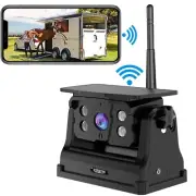 Solar Wireless Magnetic Parking Rear View Camera for Car Truck Trailer RV Camper