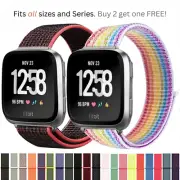 For Fitbit Sense 1/2 Fitbit Versa 3/4 Strap Nylon Loop Woven Sports Watch Band