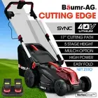 BAUMR-AG 520CX 40V SYNC 17" Cordless Lawn Mower Kit Lawnmower Electric Battery