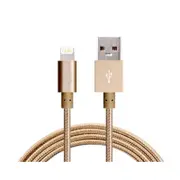 [AT-USBLIGHTNINGG-1M] 1m USB Lightning Data Sync Charger Gold Cable for iPhone iPad iPod