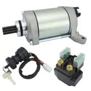 Starter Motor & Solenoid Relay & Ignition Switch for Yamaha Grizzly 450 YFM45...