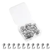 Picture Hanging Hooks, 20pcs 20 Lbs - Zinc Alloy Hangers Nails (Silver)