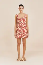 ALICE MINI DRESS - SCARLET BLOOM