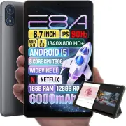 Android 15 Tablet 8.7 inch, Octa Core, 16GB RAM, 128GB ROM, 1TB Expandable, 8...