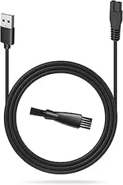 MANSPOT Trimmer Charger, 5V USB Charging Cable for MANSPOT Groin Hair Trimmer, uijino Replacement Charging Line for Electric Ball Trimmer Shaver Groomer with Cleaning Brush, 3.3ft Power Cord