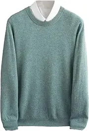 [Hamthuit] Men's O-Neck Pullover Sweater Knitwear Casual Soft Warm Pullover Jumper Casual Thick Knitwear Sweater
