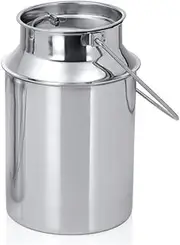 [BHATI] Stainless Steel Milk Storage Can/Canister, 2 Liter, Silver