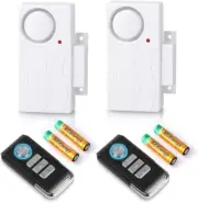 Wsdcam Wireless Door Alarm with Remote 2 Pack, Battery Included, 105 Db Loud Poo