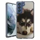 For Samsung Galaxy S20 S21 S23 S24 FE 5g TPU Case+Glass(Baby Husky)