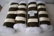 Horse Shipping leg wraps - 4 with hook and loop closure straps - Brown NEW