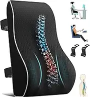 Lumbar Support Pillow for Office Chair Back Support Pillow for Car, Computer, Gaming Chair, Recliner Memory Foam Back Cushion for Back Pain Relief Improve Posture