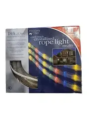 Rope Light 18 Ft. Multi Color Cool Touch Brand Holiday Time Crystalize