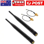 2X 915MHz Lora Antenna 5DBi SMA Male 195MM + IPEX to 15MM Cable for Meshtastic