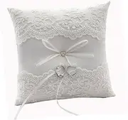 NAMOARLY European Pillow Wedding Ring Holder Ring Bearer Wedding Pillow Ring Pillow Wedding Accessories ringbearers Pillow Ornament Embroidered Wedding Decoration