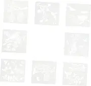 Beatifufu 2 Sets DIY Wall Art Stencils Drawing Templates for Scrapbooking Creative Painting for Home Decor Craft Projects Easy to Use for All Ages