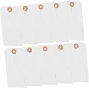Alipis 100PCS Blank Paper Tags with Wire for Clothing Shoes Bags Shipping Tags with Strings for Labeling Products Elegant Design for Professional Appearance