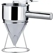 Pancake Batter Dispenser, Stainless Steel Funnel Octopus Balls Tools with Handle & Rack, Pancake Batter Dispenser, Waffle Batter Dispenser, Pancake Maker Cooking Tools