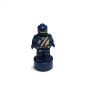 Lego - Minifigure Utensil - Small, Dark Blue, Gold, Ninja Statue / Figure