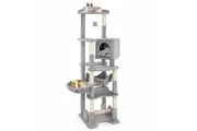 Costway 176cm Deluxe Cat Tree Tower Indoor Pet Furniture Cando House w/Sisal Scratching Post Grey