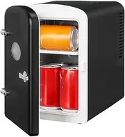 Portable Mini Fridge 6L Cooler Warmer Compact Refrigerator Eco-Friendly Quiet Operation Multi-Function Observation Window Ideal