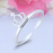 7mm Crown Band 925 Sterling Silver Toe Ring Thin Adjustable Toe Ring