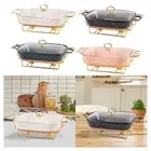 Casserole Dish Food Warmer Ceramic Chafer for Entertaining Picnic Holidays