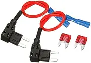 2 Packs Micro Fuse Tap Fuse Holder Add A Circuit Low-Profile Car Truck 165mm