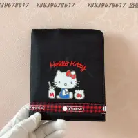 在飛比找Yahoo!奇摩拍賣優惠-Lesportsac Kitty 凱蒂貓聯名系列 黑色 翻折